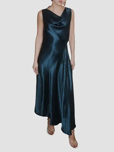 Marella Women's Lightweight Satin Dress - Aviation - Size 12 | Thumbnail 2