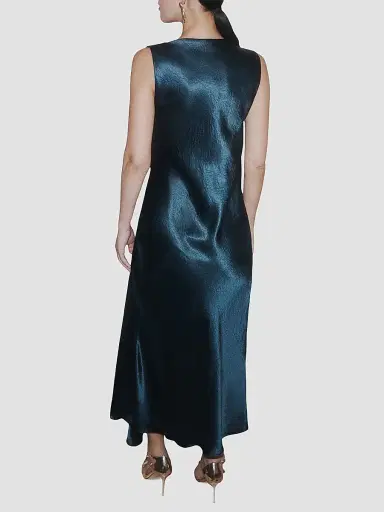 Marella Women's Lightweight Satin Dress - Aviation - Size 12 | Thumbnail 3