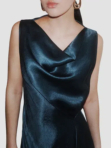 Marella Women's Lightweight Satin Dress - Aviation - Size 12 | Thumbnail 4