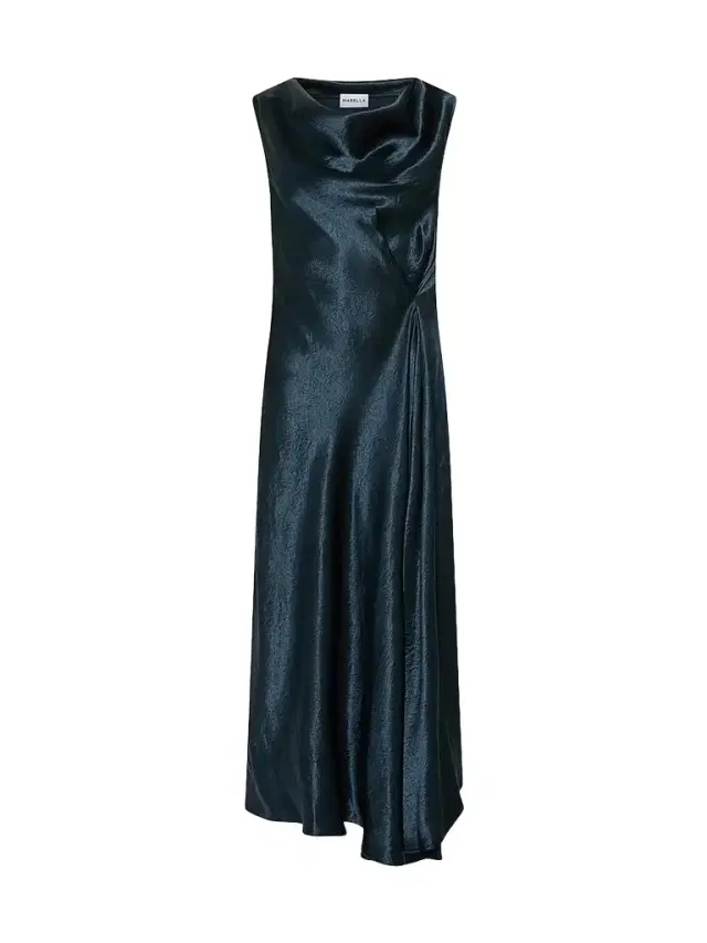 Marella Women's Lightweight Satin Dress - Aviation