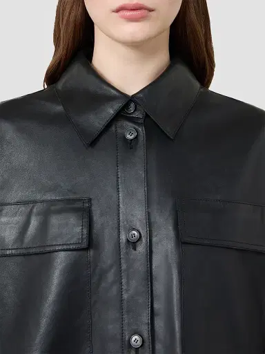 Weekend Max Mara Women's Nappa Leather Jacket - Black | Thumbnail 6 Weekend Max Mara Women's Nappa Leather Jacket - Black | Thumbnail 6