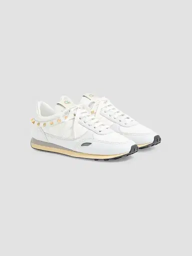 Valentino Garavani Men's Stud Up Sneaker in Leather and Nylon - White | Thumbnail 2