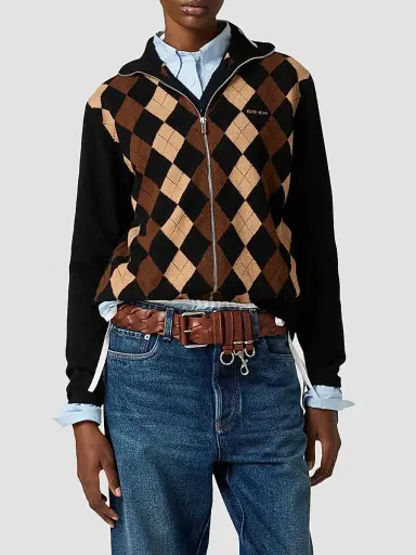 Miu Miu Women's Cashmere Cardigan - Black - Size 4 | Thumbnail 2