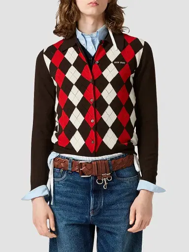 Miu Miu Women's Cashmere Cardigan | Thumbnail 2