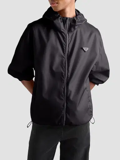 Prada Women's Nylon Rain Jacket - Black - Size XXS | Thumbnail 3