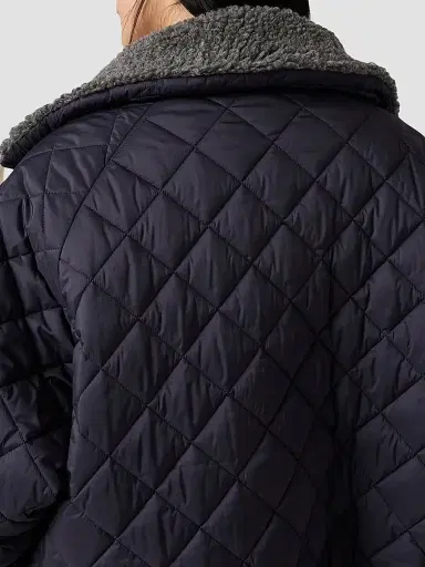 Miu Miu Women's Technical Pongé Down Coat - Blue | Thumbnail 5