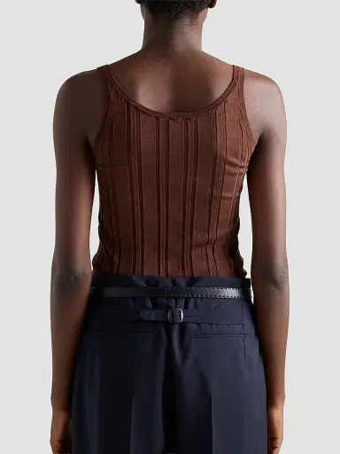 Prada Women's Cotton Top - Brown - Size 10 | Thumbnail 4 Prada Women's Cotton Top - Brown - Size 10 | Thumbnail 4