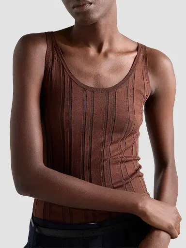 Prada Women's Cotton Top - Brown - Size 10 | Thumbnail 5 Prada Women's Cotton Top - Brown - Size 10 | Thumbnail 5