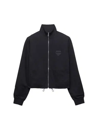 Prada Women's Reversible Jersey Zipper Jacket with Hood - Black - Size XL | Thumbnail 1