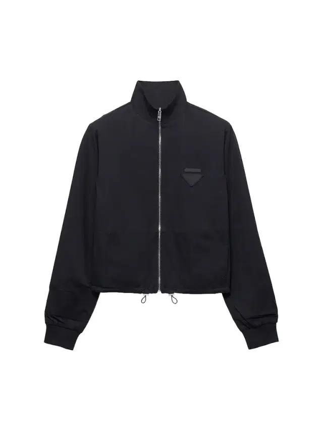Prada Women's Reversible Jersey Zipper Jacket with Hood - Black