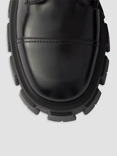 Prada Women's Monolith Leather and Re-Nylon Boots with Pouch | Thumbnail 5