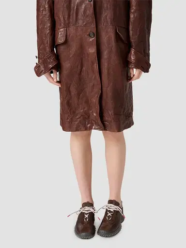 Miu Miu Women's Bubble Technical Fabric and Suede Sneakers - Brown - Size 11 | Thumbnail 4
