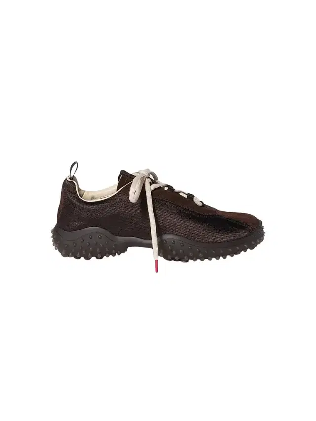 Miu Miu Women's Bubble Technical Fabric and Suede Sneakers - Brown