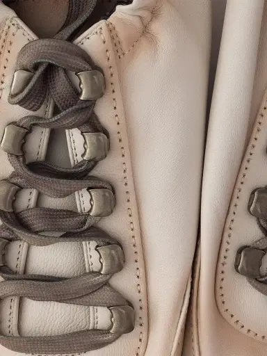 Prada Men's Collapse Antiqued Nappa Leather Sneakers with Hooks - Beige Khaki - Size 11.5 | Thumbnail 5