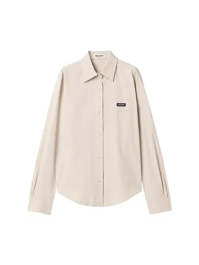 Miu Miu Women's Stretch Poplin Shirt - Beige Khaki