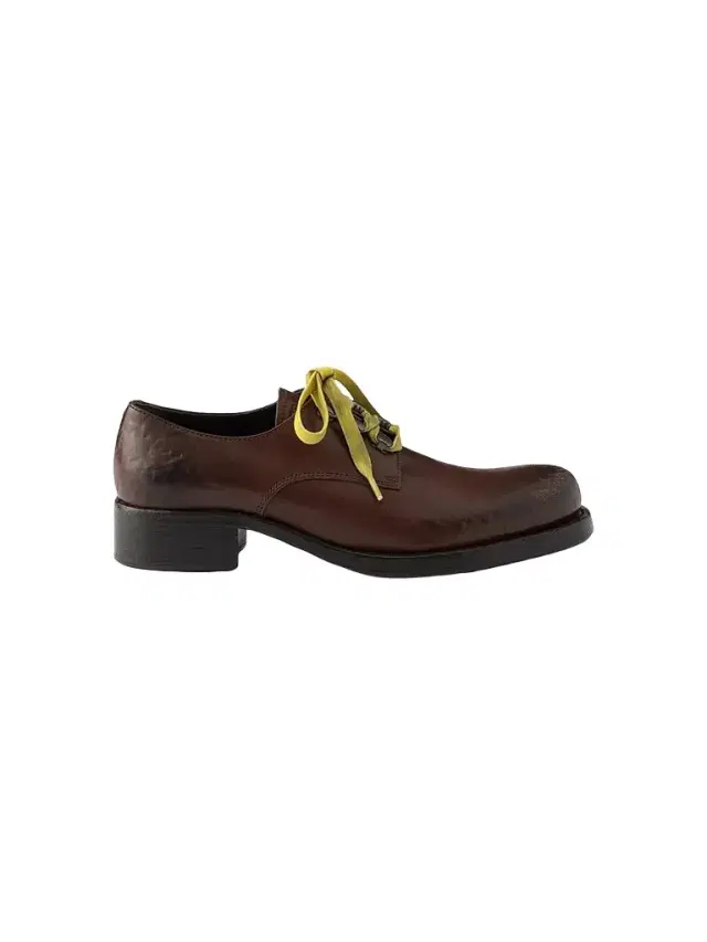 Prada Women's Antiqued Leather Lace-Up Shoes - Brown