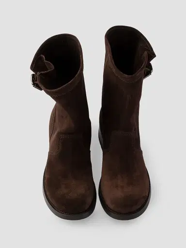 Prada Women's Suede Mid-Calf Boots | Thumbnail 3 Prada Women's Suede Mid-Calf Boots | Thumbnail 3