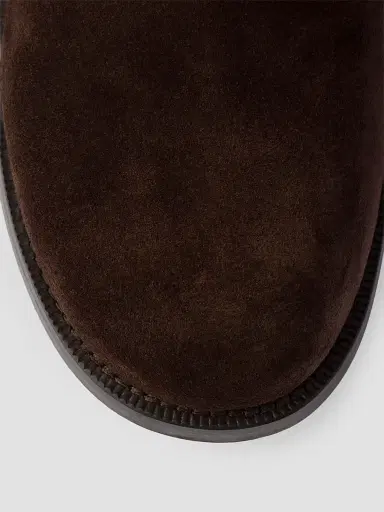 Prada Women's Suede Mid-Calf Boots | Thumbnail 4 Prada Women's Suede Mid-Calf Boots | Thumbnail 4