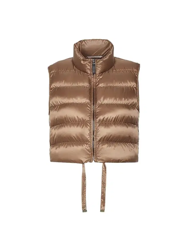 Max Mara Women's Water Repellent Padded Cropped Gilet - Honey