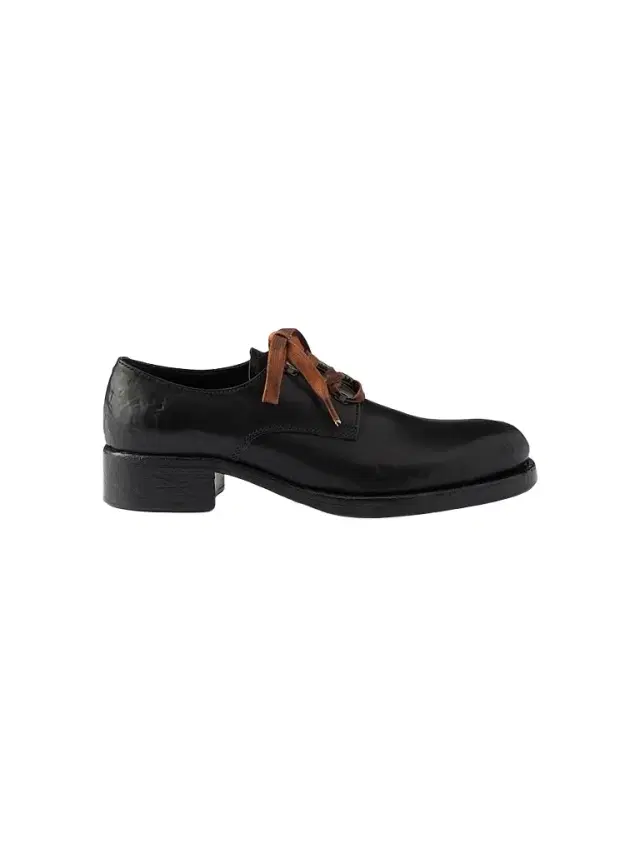 Prada Women's Antiqued Leather Lace-Up Shoes - Black