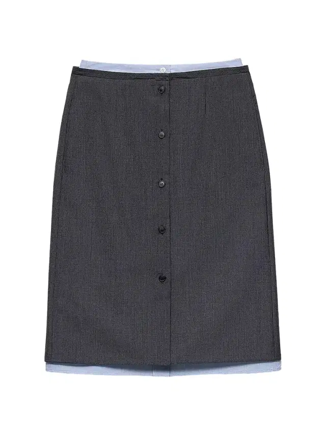 Prada Women's Light Mohair and Chambray Skirt - Grey