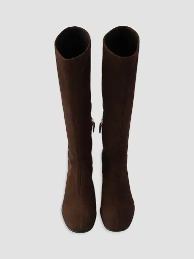 Prada Women's Stretch Suede Boots - Brown - Size 7 | Thumbnail 2