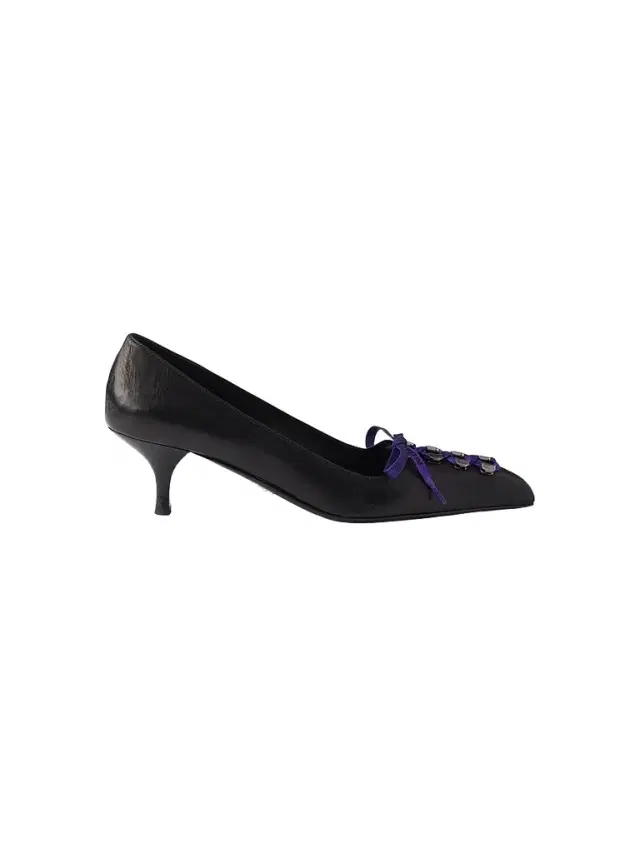 Prada Women's Antiqued Leather Pumps - Black