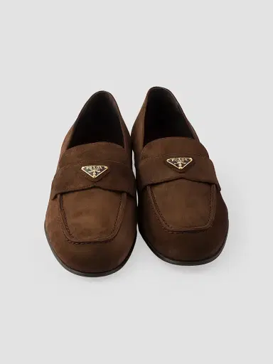 Prada Women's Suede Loafers - Brown - Size 12 | Thumbnail 4 Prada Women's Suede Loafers - Brown - Size 12 | Thumbnail 4