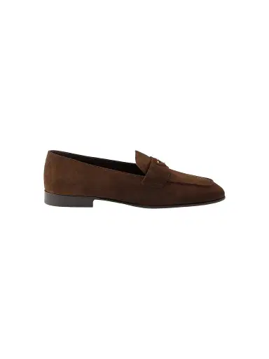 Prada Women's Suede Loafers - Brown - Size 12 | Thumbnail 1 Prada Women's Suede Loafers - Brown - Size 12 | Thumbnail 1