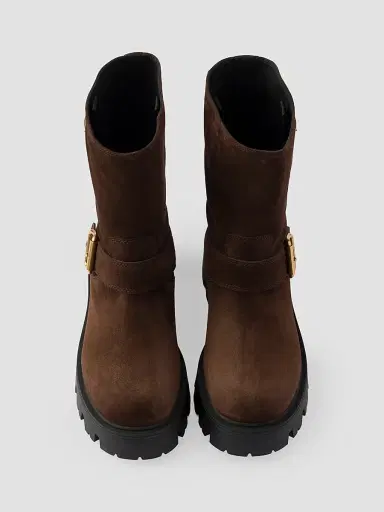 Prada Women's Suede Boots - Brown - Size 11.5 | Thumbnail 2