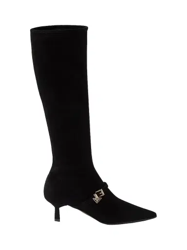 Prada Women's Stretch Suede Boots - Black - Size 11 | Thumbnail 1