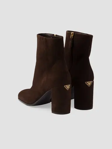 Prada Women's Suede Booties - Brown - Size 10.5 | Thumbnail 3 Prada Women's Suede Booties - Brown - Size 10.5 | Thumbnail 3