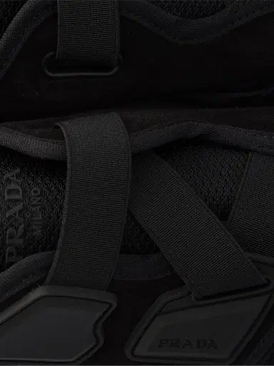 Prada Women's Speedrock Technical Mesh and Leather Sneakers - Black - Size 10.5 | Thumbnail 4 Prada Women's Speedrock Technical Mesh and Leather Sneakers - Black - Size 10.5 | Thumbnail 4