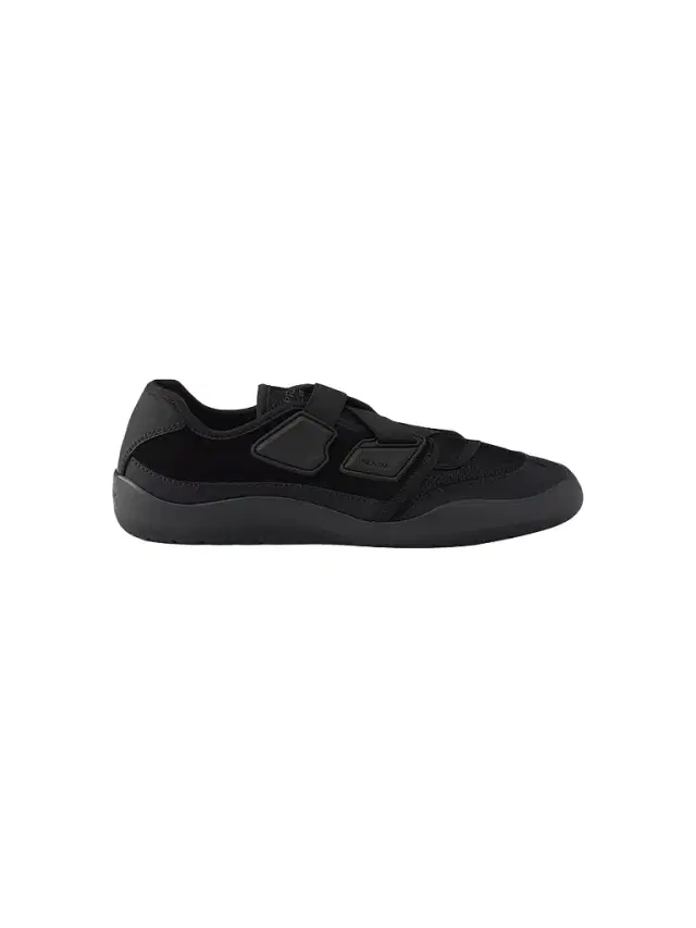 Prada Women's Speedrock Technical Mesh and Leather Sneakers - Black