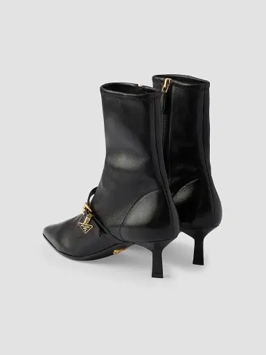 Prada Women's Stretch Nappa Leather Booties - Black - Size 12 | Thumbnail 3 Prada Women's Stretch Nappa Leather Booties - Black - Size 12 | Thumbnail 3