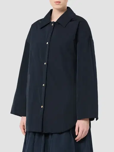 Max Mara Women's Reversible Padded Jacket in Radzmir and Water Repellent Canvas - Ultramarine - Size 10 | Thumbnail 3