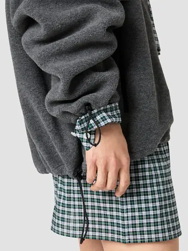 Miu Miu Women's Fleece Zippered Hoodie Jacket - Grey - Size Small | Thumbnail 5