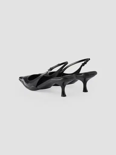 Prada Women's Brushed Leather Slingback Pumps - Black - Size 10 | Thumbnail 3 Prada Women's Brushed Leather Slingback Pumps - Black - Size 10 | Thumbnail 3