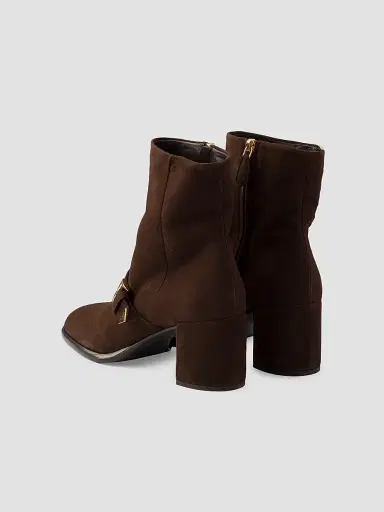 Prada Women's Suede Booties - Brown - Size 12 | Thumbnail 3
