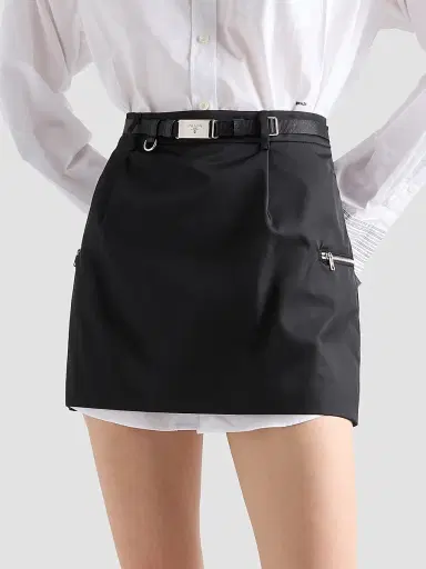 Prada Women's Nylon Skirt - Black - Size 10 | Thumbnail 3 Prada Women's Nylon Skirt - Black - Size 10 | Thumbnail 3