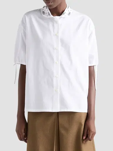 Prada Women's Poplin Shirt | Thumbnail 2 Prada Women's Poplin Shirt | Thumbnail 2