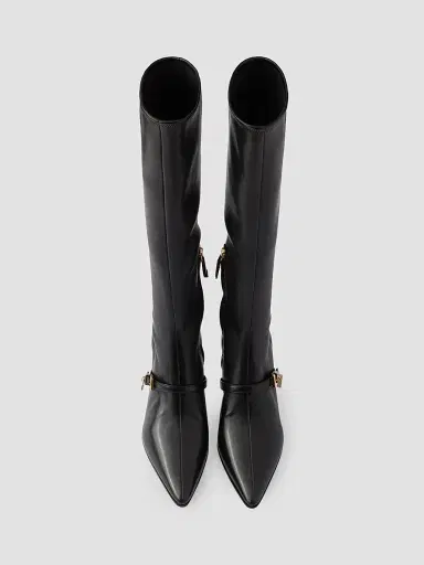 Prada Women's Stretch Nappa Leather Boots - Black - Size 12 | Thumbnail 2