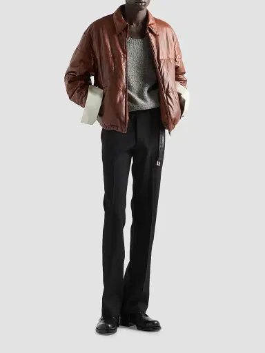 Prada Men's Nappa Leather Jacket - Brown - Size 48 | Thumbnail 2 Prada Men's Nappa Leather Jacket - Brown - Size 48 | Thumbnail 2