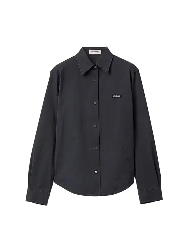 Miu Miu Women's Stretch Poplin Shirt - Black