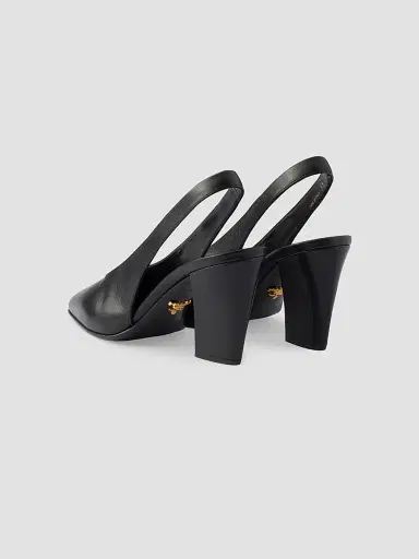 Prada Women's Leather Slingback Pumps - Black - Size 10 | Thumbnail 3 Prada Women's Leather Slingback Pumps - Black - Size 10 | Thumbnail 3