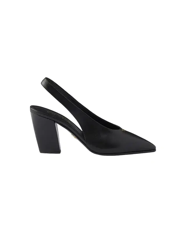 Prada Women's Leather Slingback Pumps - Black