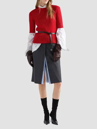 Prada Women's Poplin Shirt - White - Size 6 | Thumbnail 2 Prada Women's Poplin Shirt - White - Size 6 | Thumbnail 2