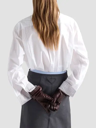Prada Women's Poplin Shirt - White - Size 6 | Thumbnail 4 Prada Women's Poplin Shirt - White - Size 6 | Thumbnail 4