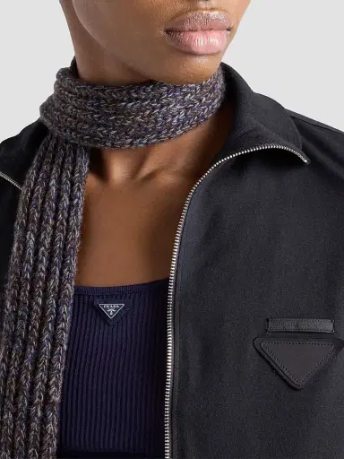 Prada Women's Ribbed Knit Silk Tank Top - Blue - Size Large | Thumbnail 5 Prada Women's Ribbed Knit Silk Tank Top - Blue - Size Large | Thumbnail 5