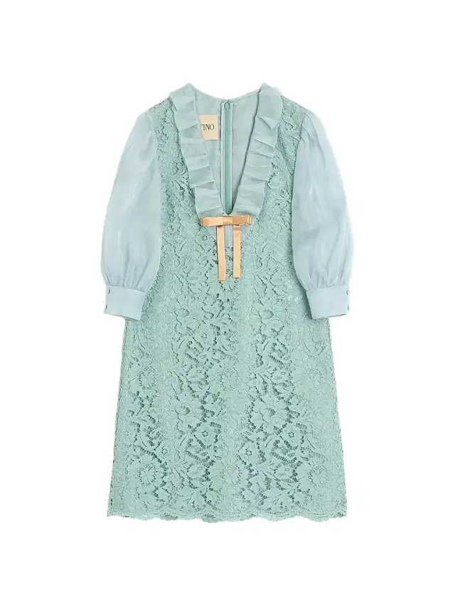 Valentino Garavani Women's Short Dress in Heavy Lace - Azure